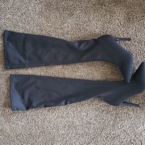 Black knee high boots